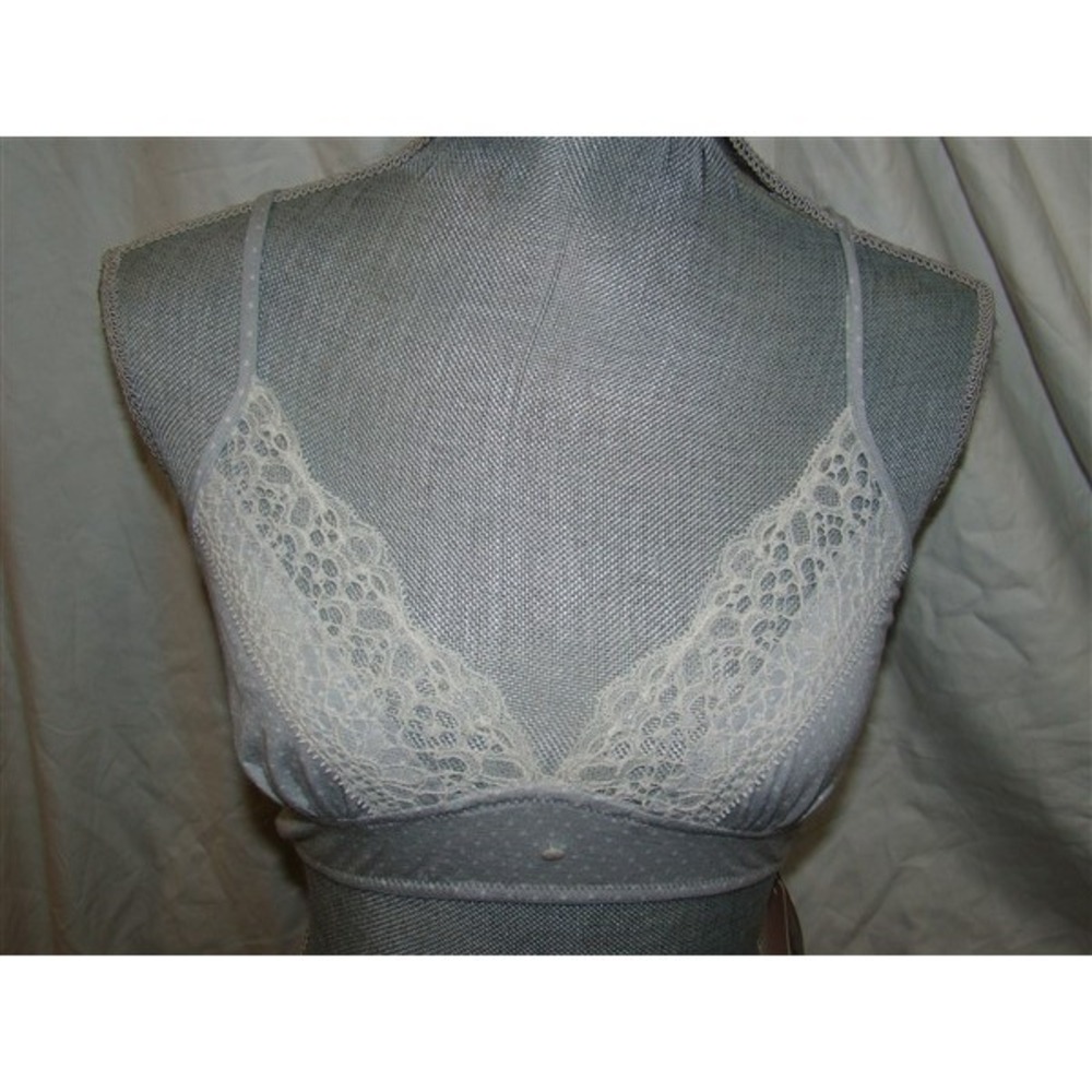 NWT Underella Ella Moss M Colette Racerback Bralette 30600 Gray 113756